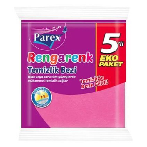 Parex Temizlik Bezi Rengarenk 5'li