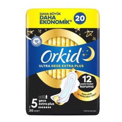 Orkid Ultra Extra Wing Gece Extra Dörtlü 20'li