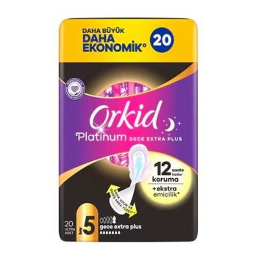 Orkid Comfort Platinum Wing Gece Extra Dörtlü 20'li