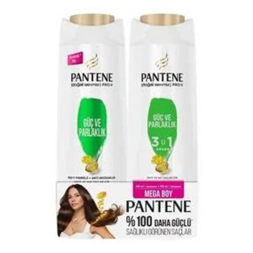 Pantene Şampuan Güçlü Parlak 600+350