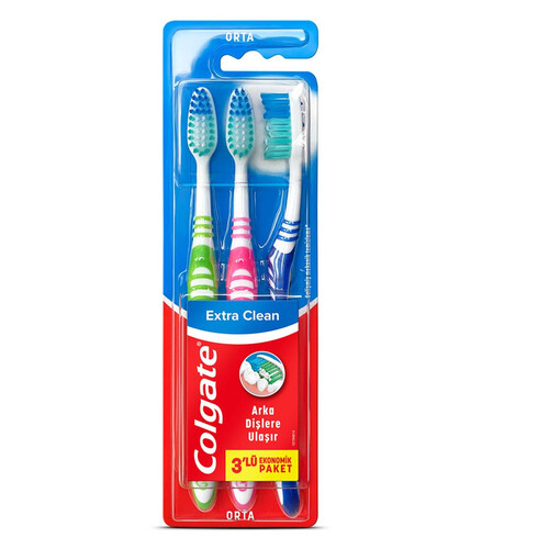 Colgate Extra Clean Diş Fırçası 2+1