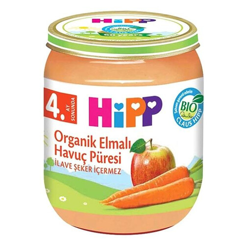 Hipp Organik Elmalı Havuc Püresi 125gr.